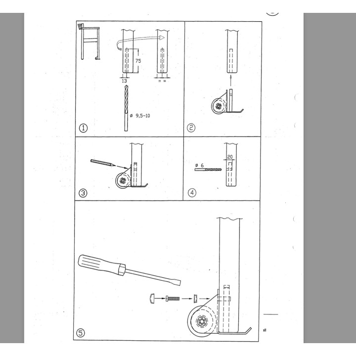 Chair Casters for Hardwood Floors, for Metal Tube Chair Legs