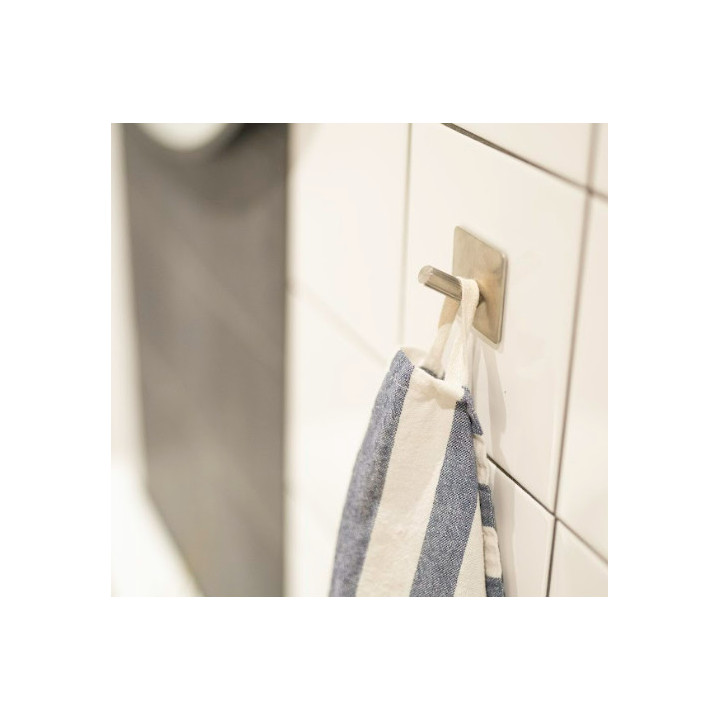 Haczyk samoprzylepny ze stali szczotkowanej