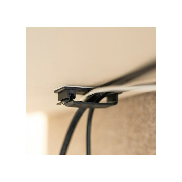 Självhäftande kabelhållare, under skrivbord för vägg och tak