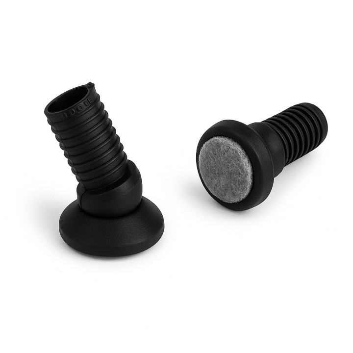 Stolskydd, justerbar ändplugg med filt, flexibel vinkel