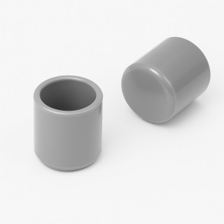 Stolskydd, utvändigt rörskydd i plast med glid