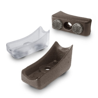 Tippskydd för böjt rörben med filt