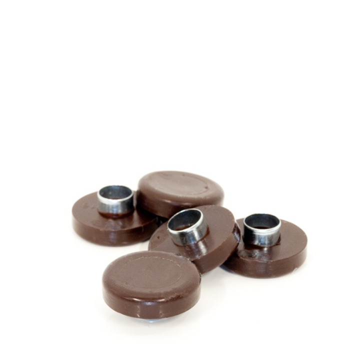 Möbeltassar plast med glid, rund med rörnit