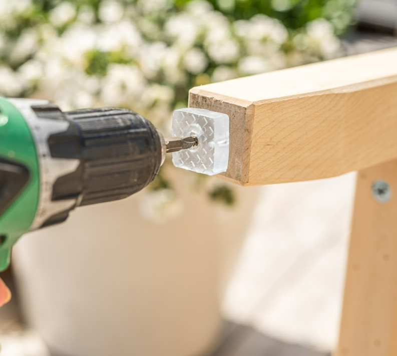 Anti-Rutsch-Möbelauflagen, transparent, aus Gummi mit Schraube