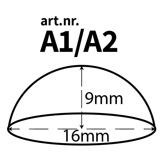 Stoßdämpfer für Möbel, Gummi, selbstklebend