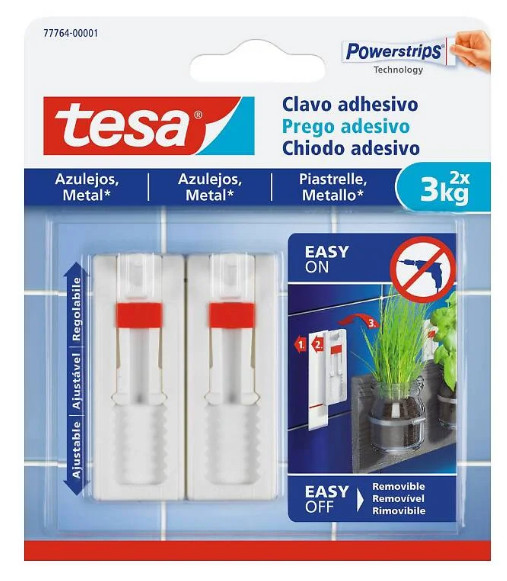 Klebebildaufhänger, Klebend